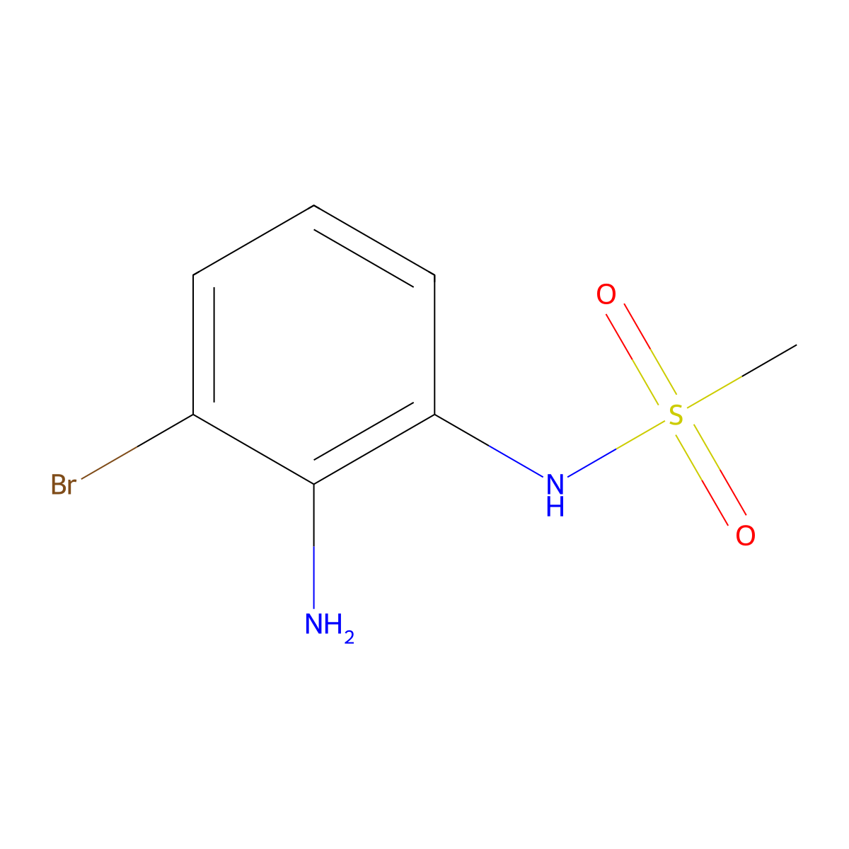 N-(2-Amino-3-bromophenyl)methanesulfonamide molecular structure, CAS 2570190-06-4