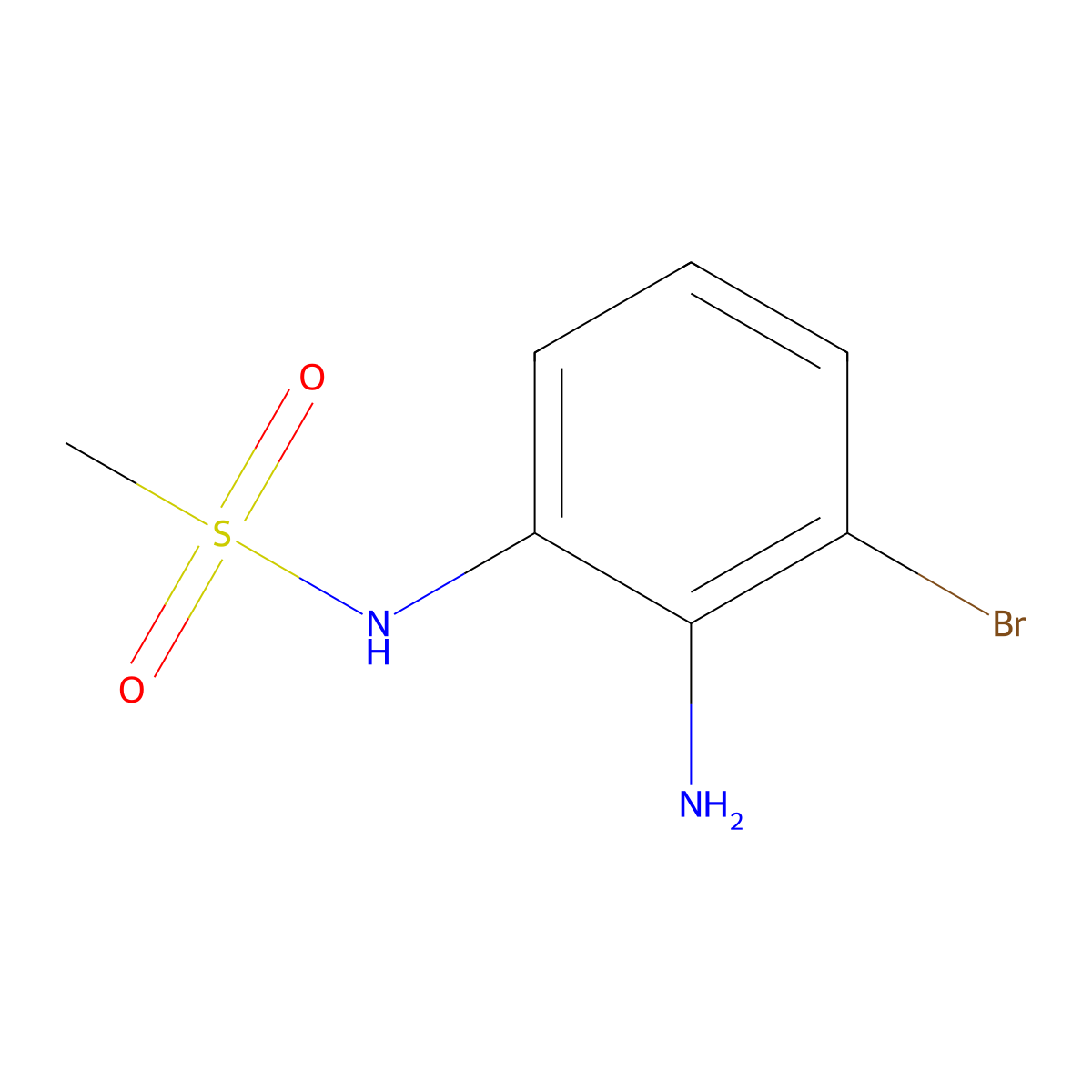N-(2-Amino-3-bromophenyl)methanesulfonamide molecular structure, CAS 2570190-06-4