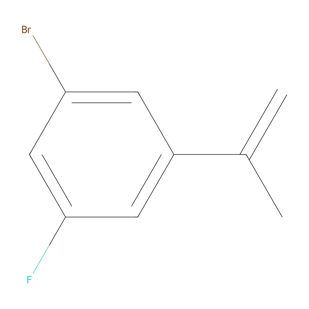 1-Bromo-3-fluoro-5-(prop-1-en-2-yl)benzene molecular structure, CAS 2570190-17-7