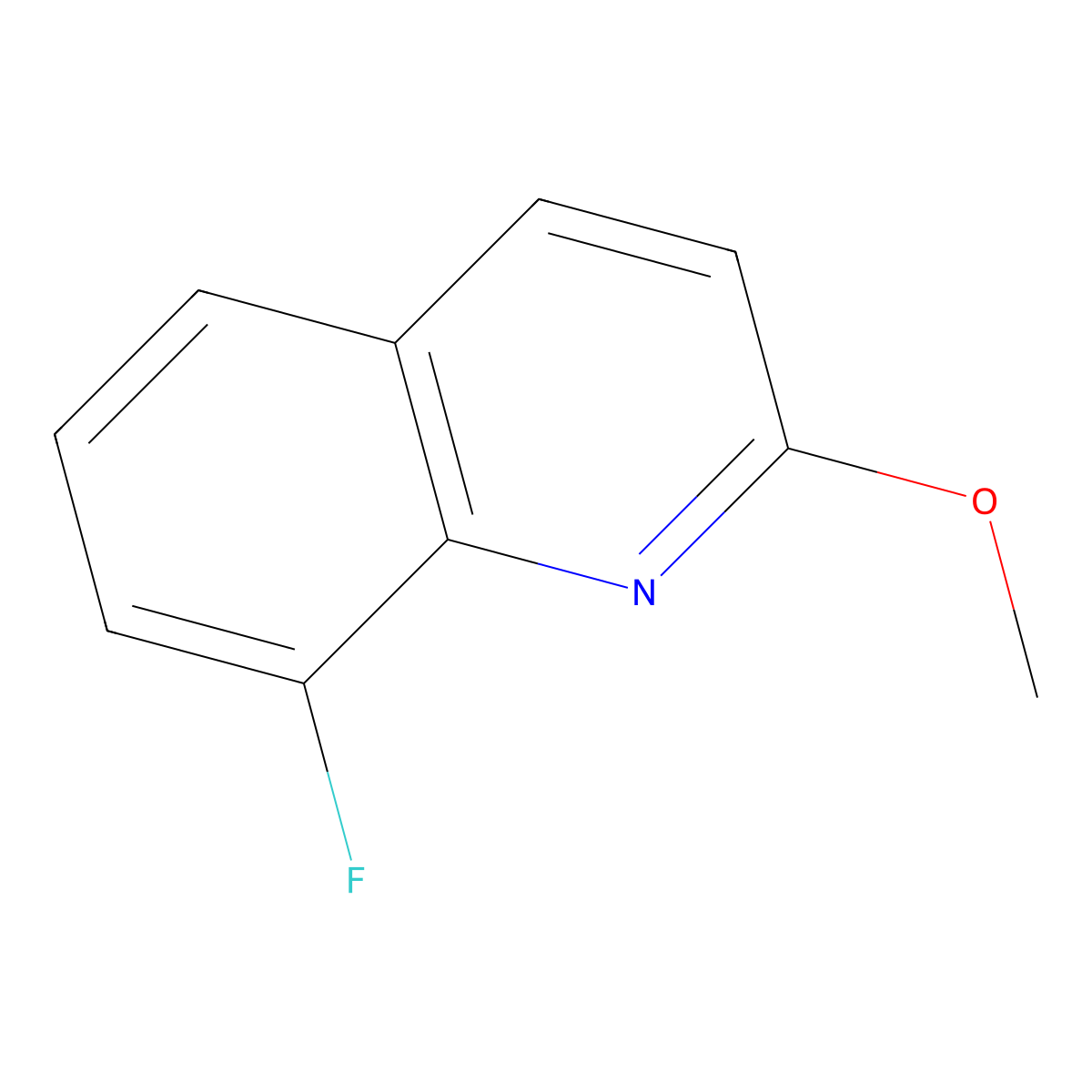 8-Fluoro-2-methoxyquinoline molecular structure, CAS 2570190-18-8