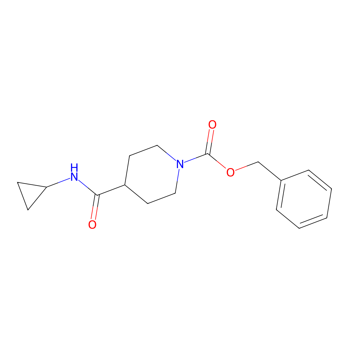 Benzyl 4-(cyclopropylcarbamoyl)piperidine-1-carboxylate molecular structure, CAS 2570190-19-9