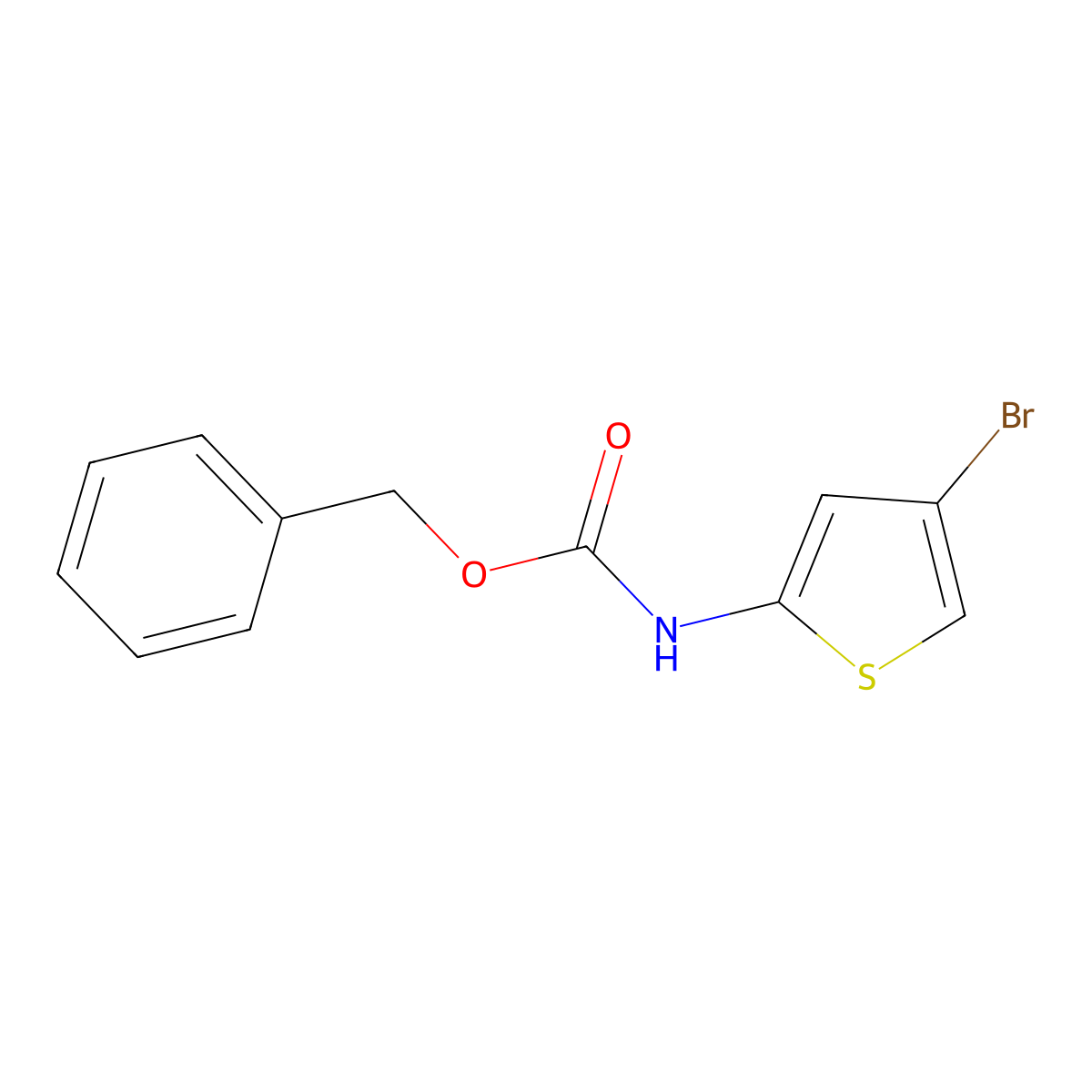 Benzyl N-(4-bromothiophen-2-yl)carbamate molecular structure, CAS 2570190-32-6
