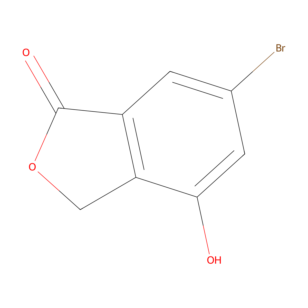 6-Bromo-4-hydroxy-3H-2-benzofuran-1-one molecular structure, CAS 2570190-42-8