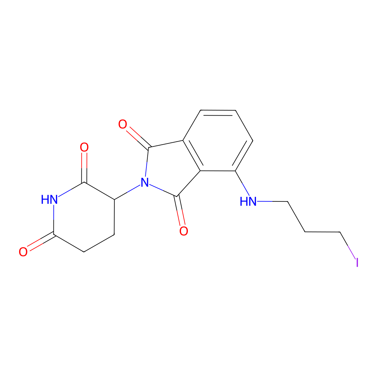 2-(2,6-Dioxopiperidin-3-YL)-4-((3-iodopropyl)amino)isoindoline-1,3-dione molecular structure, CAS 2570254-31-6