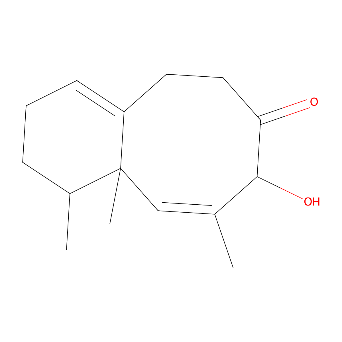 (1S,8S,10aS)-8-hydroxy-1,9,10a-trimethyl-1,2,3,5,6,8-hexahydrobenzo[8]annulen-7-one molecular structure, CAS 2570255-85-3