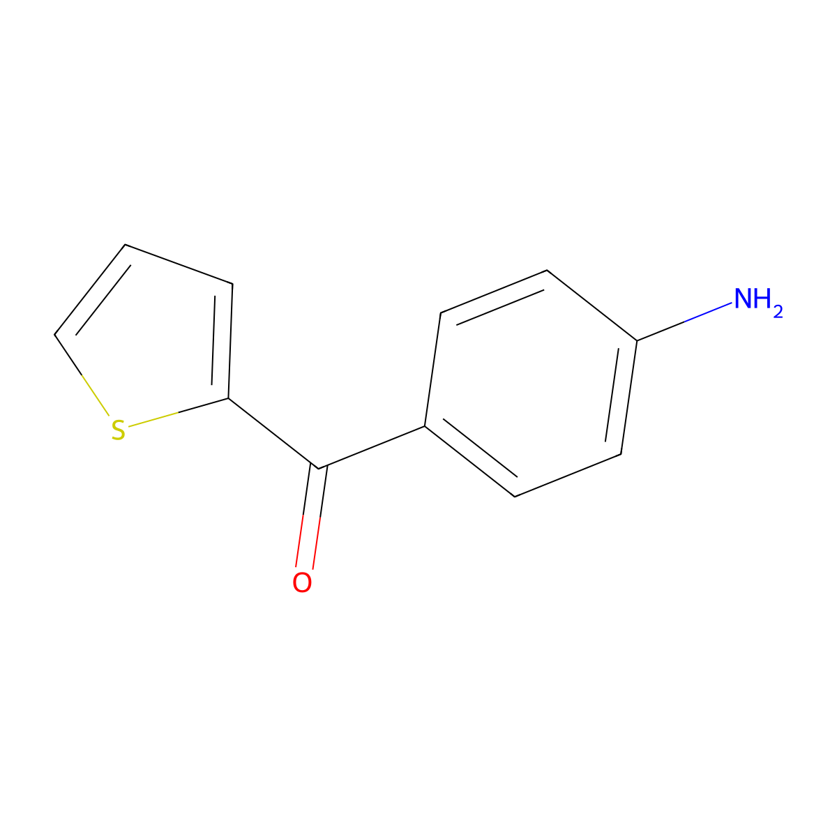 (4-Aminophenyl)(2-thienyl)methanone molecular structure, CAS 25706-30-3