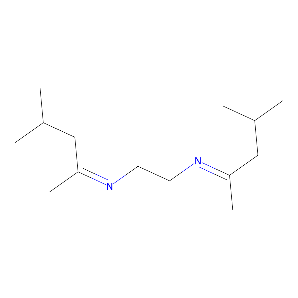 1,2-Ethanediamine, N1,N2-bis(1,3-dimethylbutylidene)- molecular structure, CAS 25707-70-4
