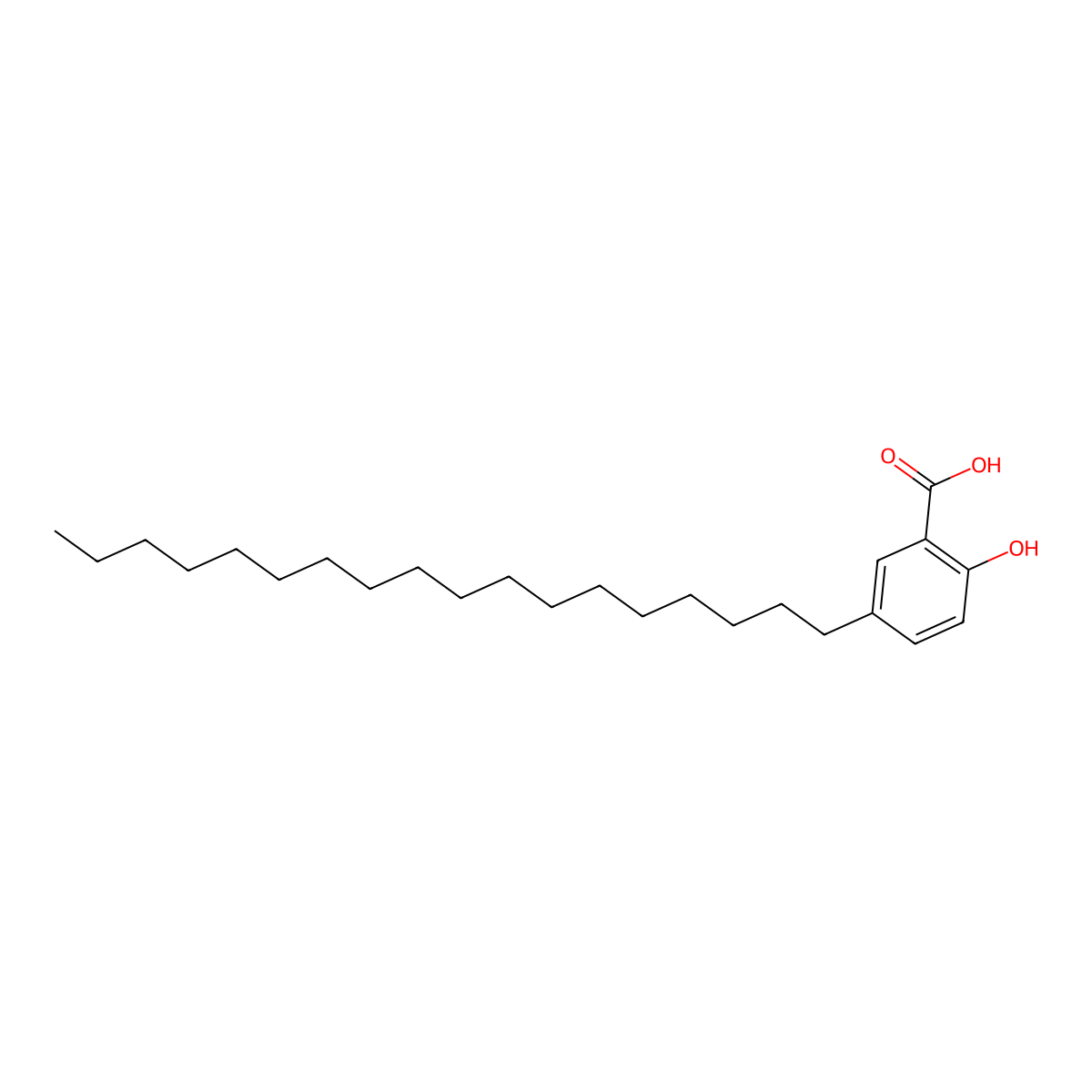 2-Hydroxy-5-octadecylbenzoic acid molecular structure, CAS 25707-99-7
