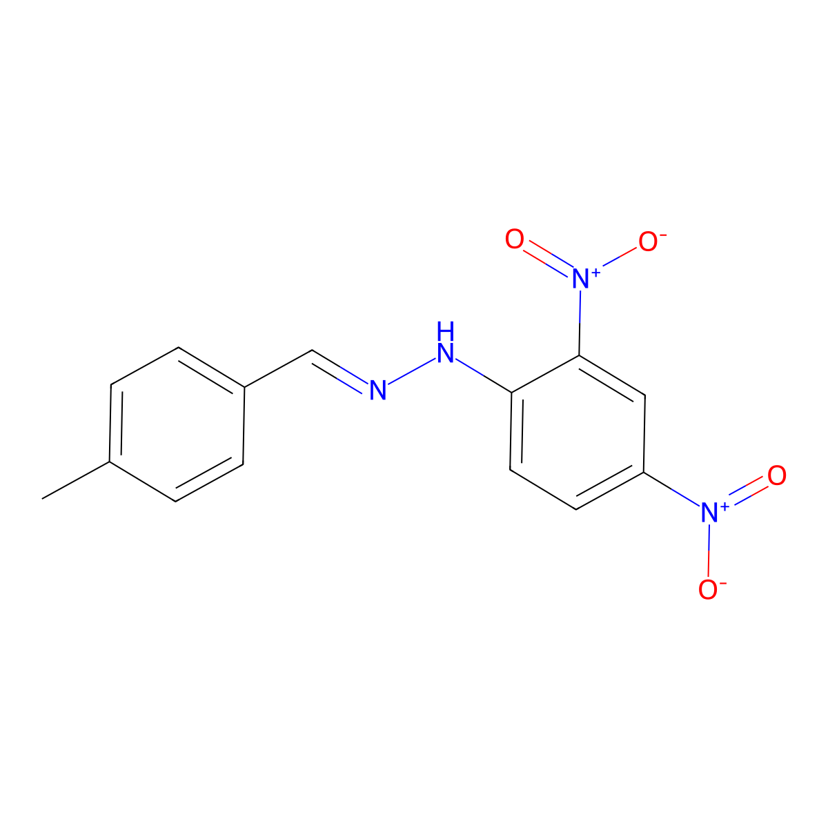 p-Tolualdehyde 2,4-Dinitrophenylhydrazone molecular structure, CAS 2571-00-8