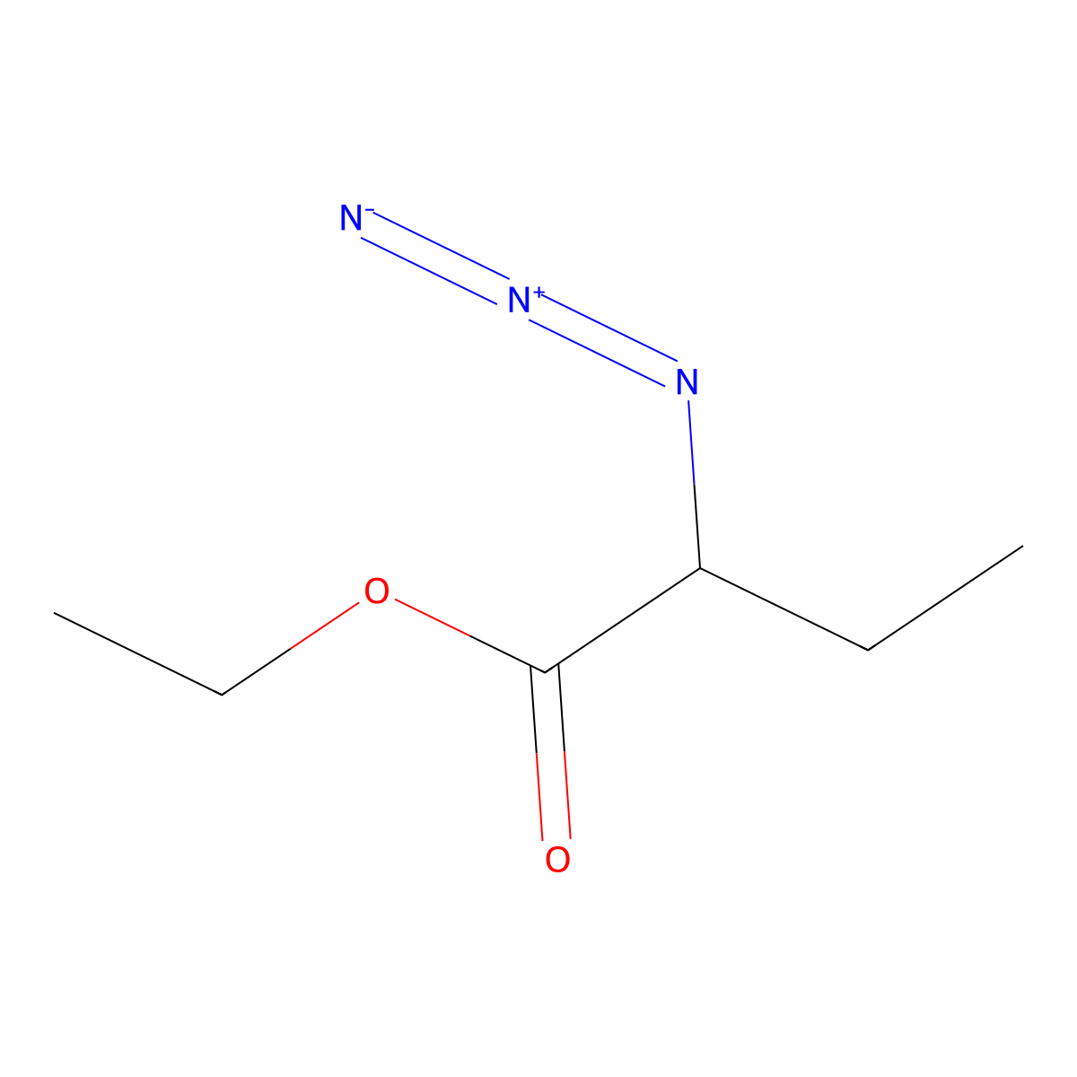 Ethyl 2-azidobutanoate molecular structure, CAS 2571-38-2