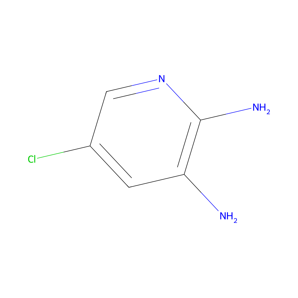 5-Chloropyridine-2,3-diamine molecular structure, CAS 25710-20-7