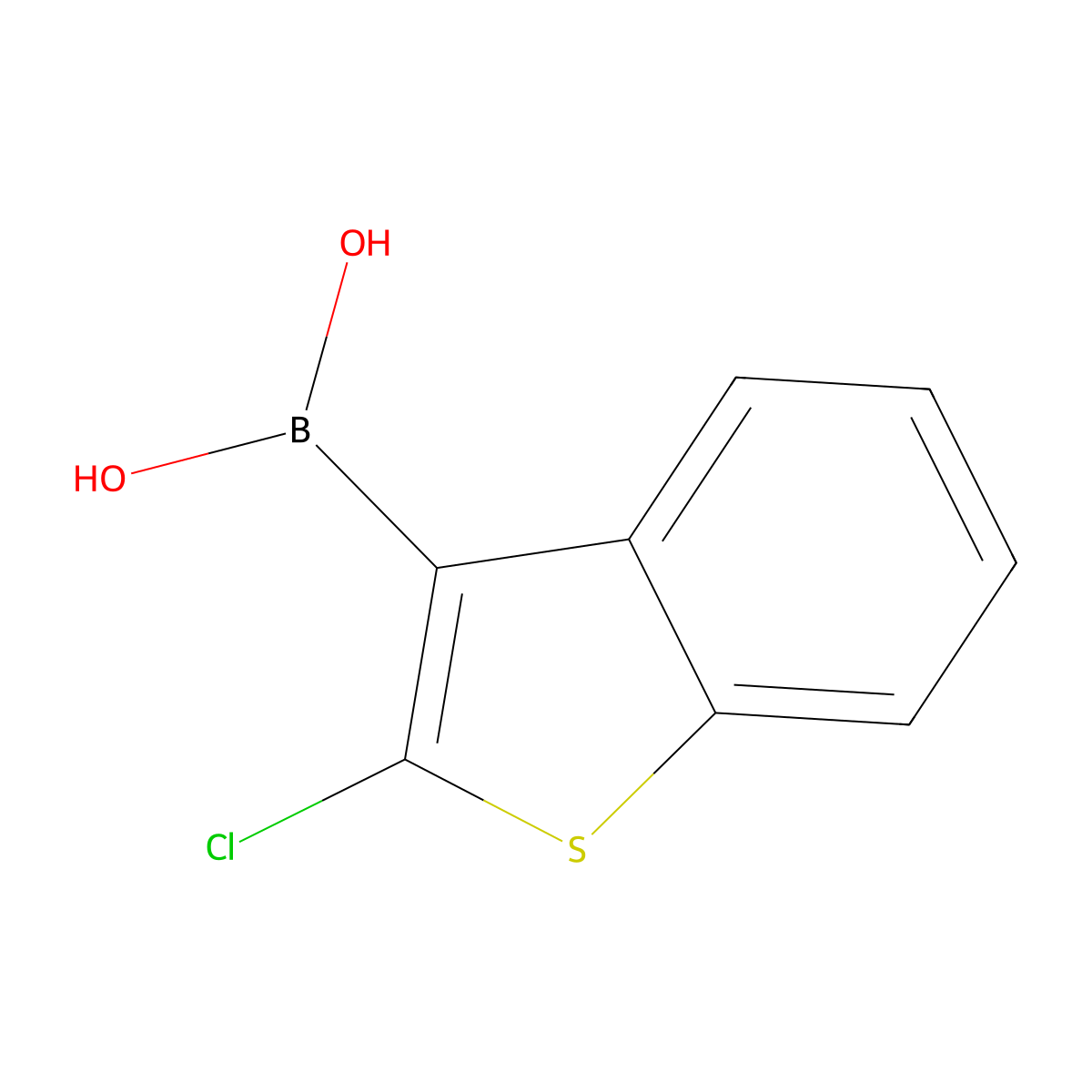 (2-ChlorobenZo[b]thiophen-3-yl)boronic acid molecular structure, CAS 2571003-64-8