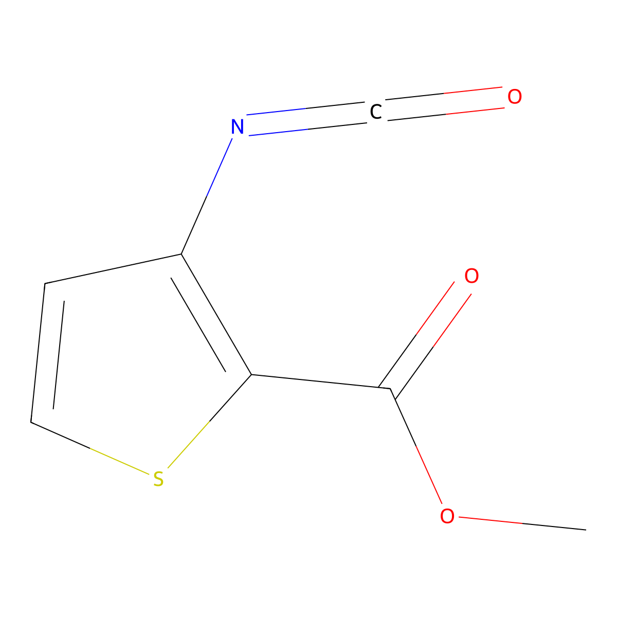Methyl 3-Isocyanatothiophene-2-Carboxylate molecular structure, CAS 25712-16-7
