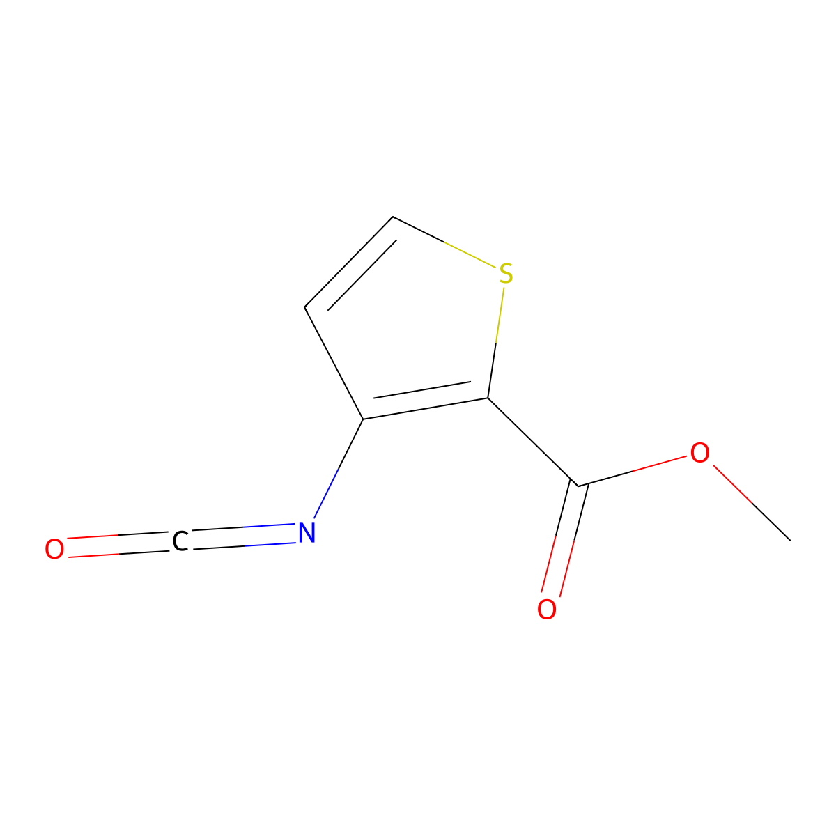 Methyl 3-Isocyanatothiophene-2-Carboxylate molecular structure, CAS 25712-16-7
