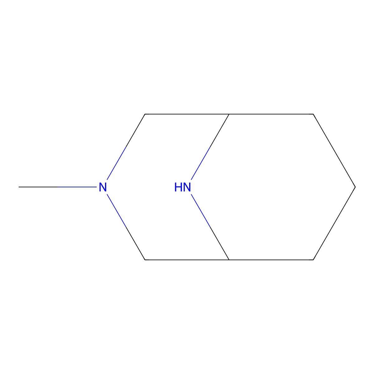 3-Methyl-3,9-diazabicyclo(3.3.1)nonane molecular structure, CAS 25713-25-1