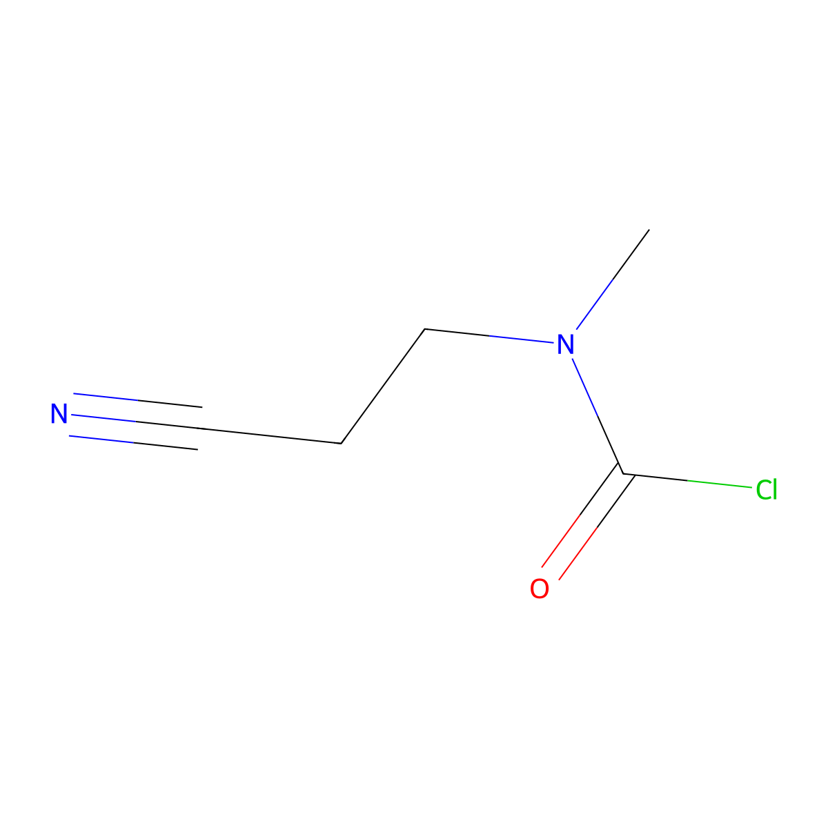 N-(2-Cyanoethyl)-N-methylcarbamic chloride molecular structure, CAS 25714-90-3