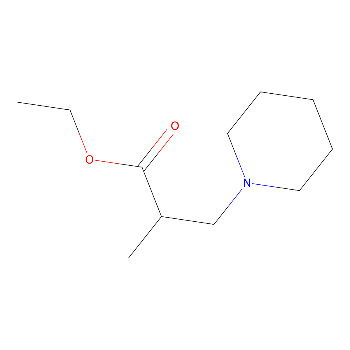 Ethyl 2-Methyl-3-(piperidin-1-yl)propanoate molecular structure, CAS 25715-41-7