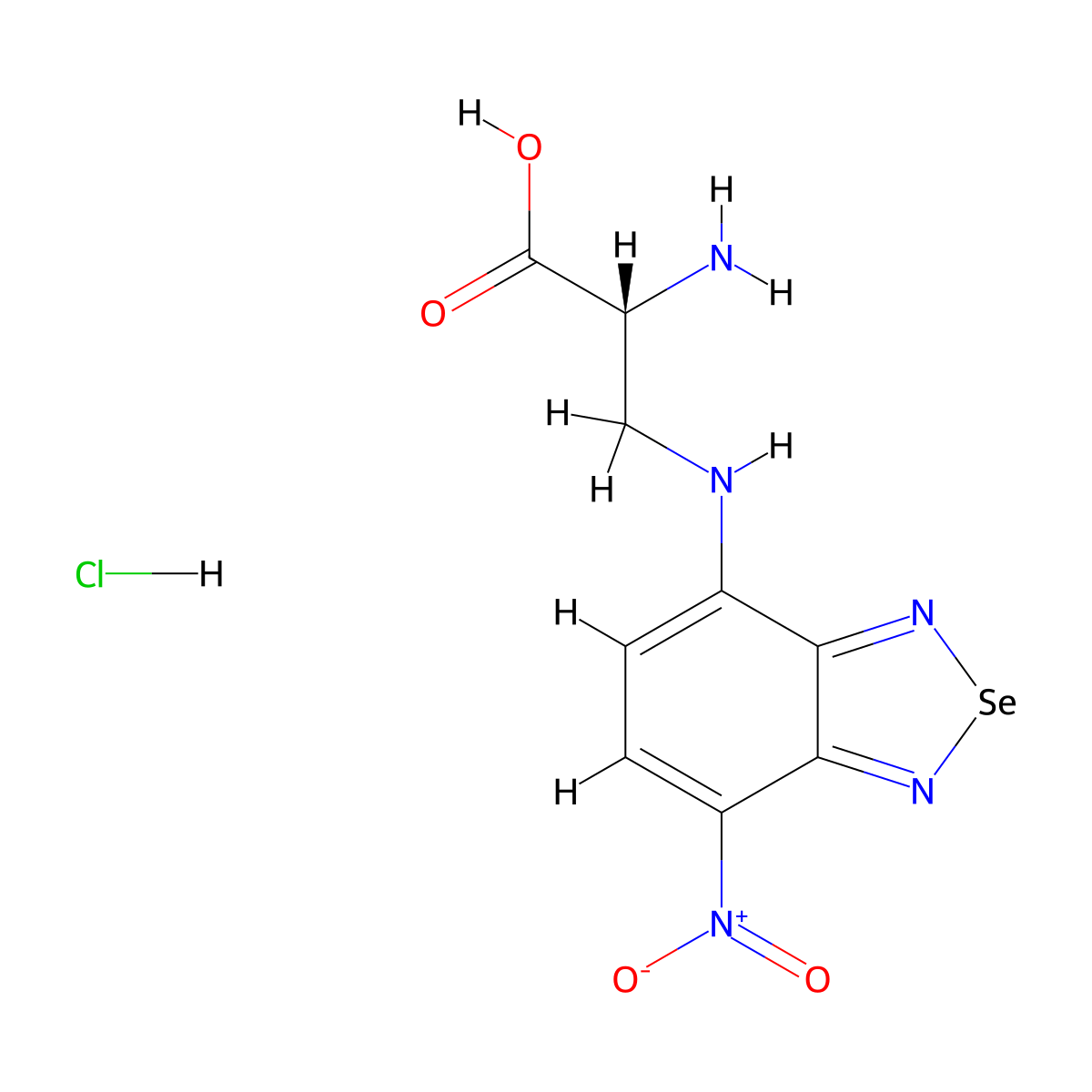 (R)-2-Amino-3-((7-nitrobenzo[c][1,2,5]selenadiazol-4-yl)amino)propanoic acid hydrochloride molecular structure, CAS 2571574-70-2