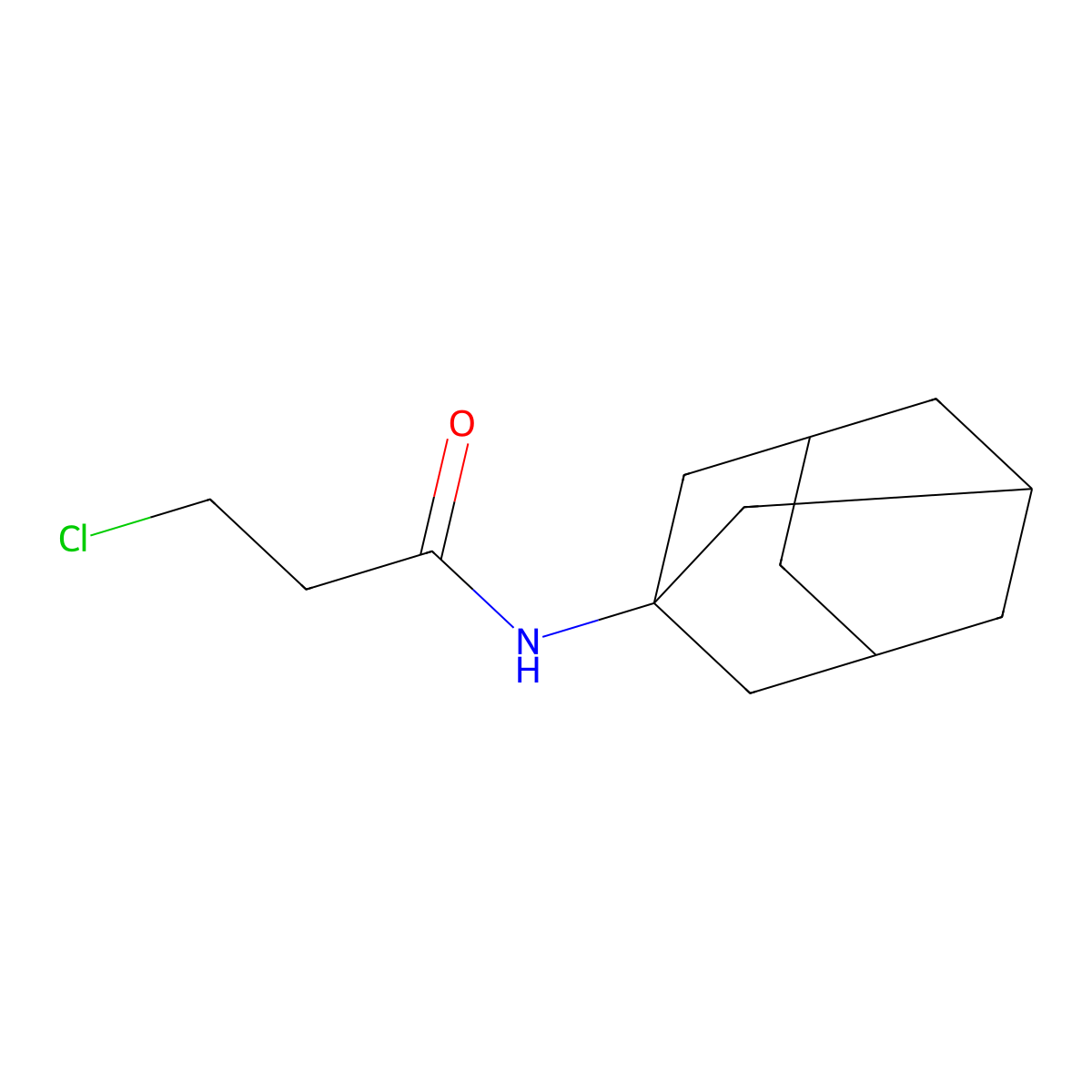 Propionamide, N-(1-adamantyl)-3-chloro- molecular structure, CAS 25717-05-9