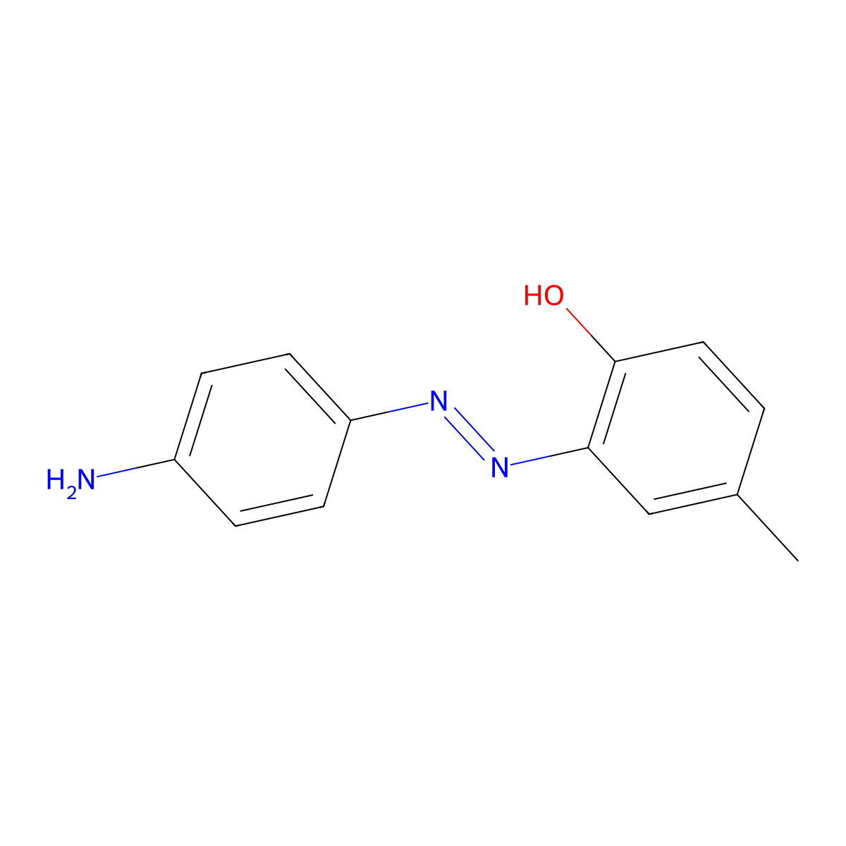 2-[2-(4-Aminophenyl)diazenyl]-4-methylphenol molecular structure, CAS 25717-11-7