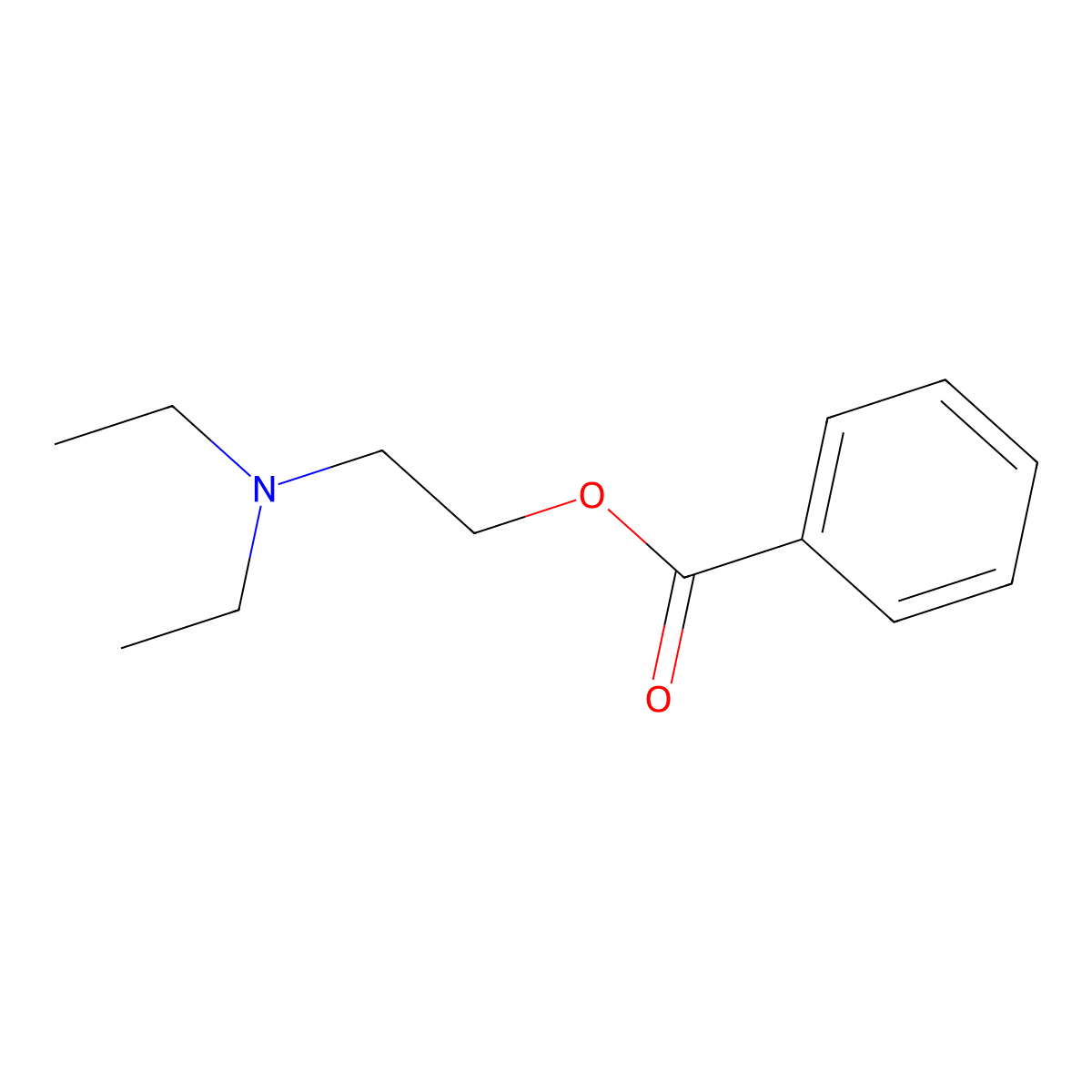 Benzoic acid, 2-(diethylamino)ethyl ester molecular structure, CAS 2572-39-6