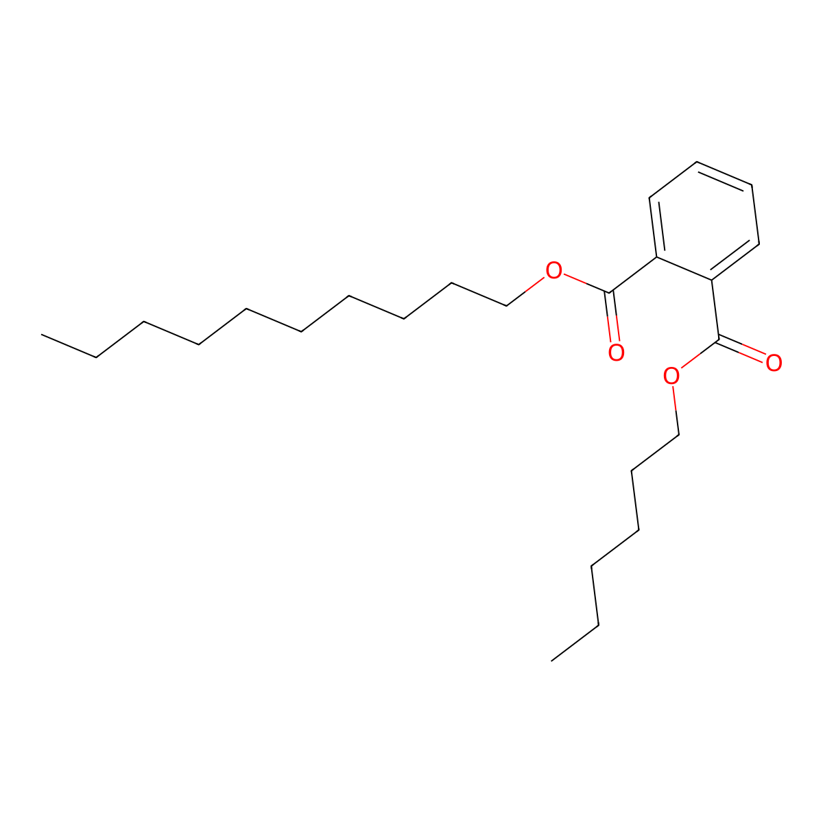 1,2-Benzenedicarboxylic acid, 1-decyl 2-hexyl ester molecular structure, CAS 25724-58-7