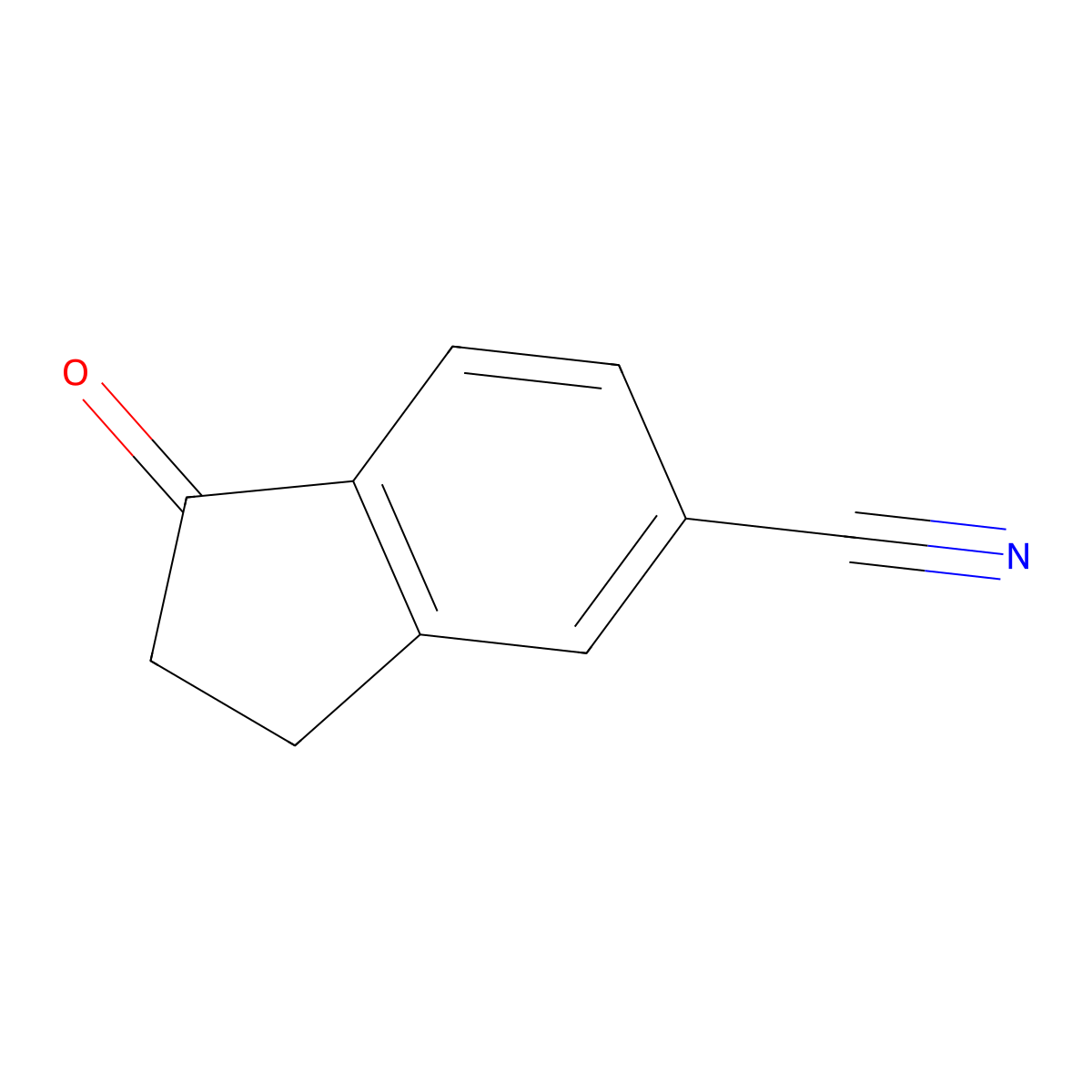 1-oxo-2,3-dihydro-1H-indene-5-carbonitrile molecular structure, CAS 25724-79-2