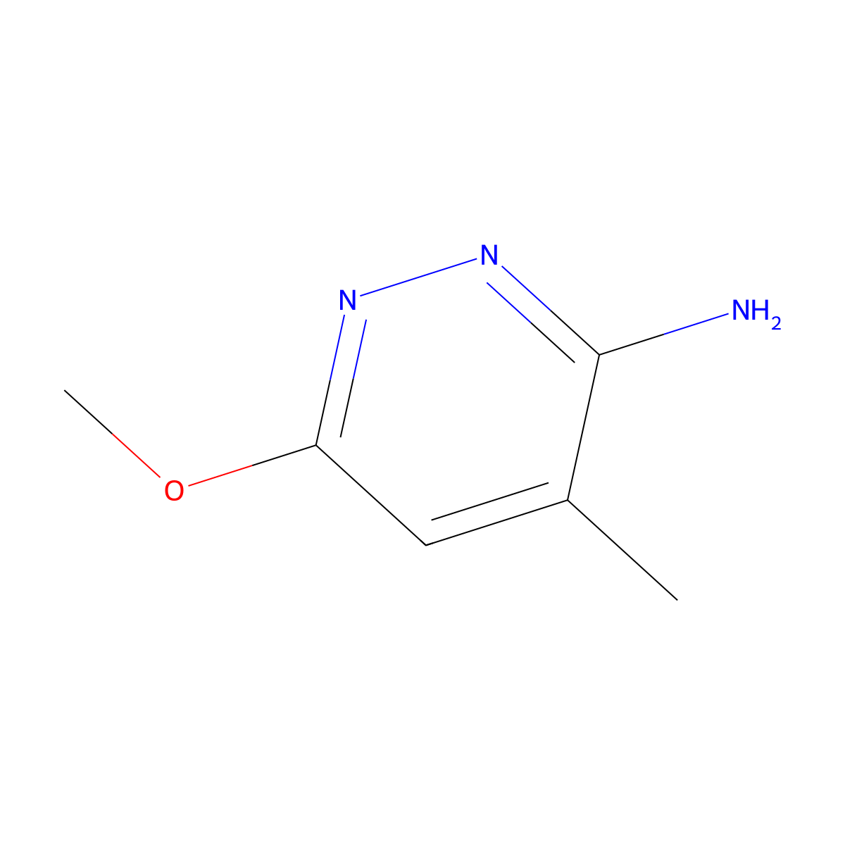 6-Methoxy-4-methylpyridazin-3-amine molecular structure, CAS 2572662-68-9