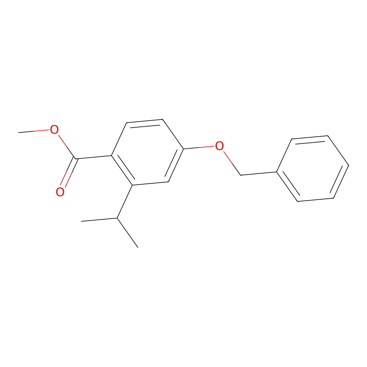 Methyl 4-(benzyloxy)-2-isopropylbenzoate molecular structure, CAS 2572711-00-1