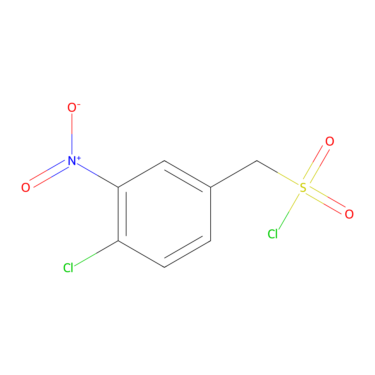(4-Chloro-3-nitrophenyl)methanesulfonyl chloride molecular structure, CAS 257279-81-5