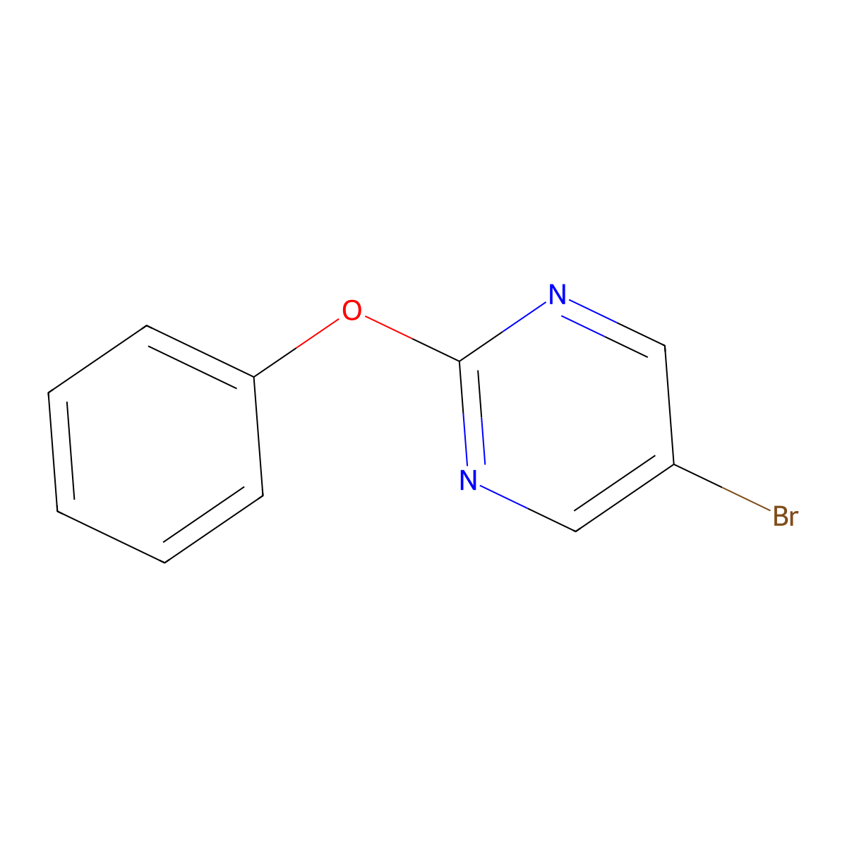 5-Bromo-2-phenoxypyrimidine molecular structure, CAS 257280-25-4