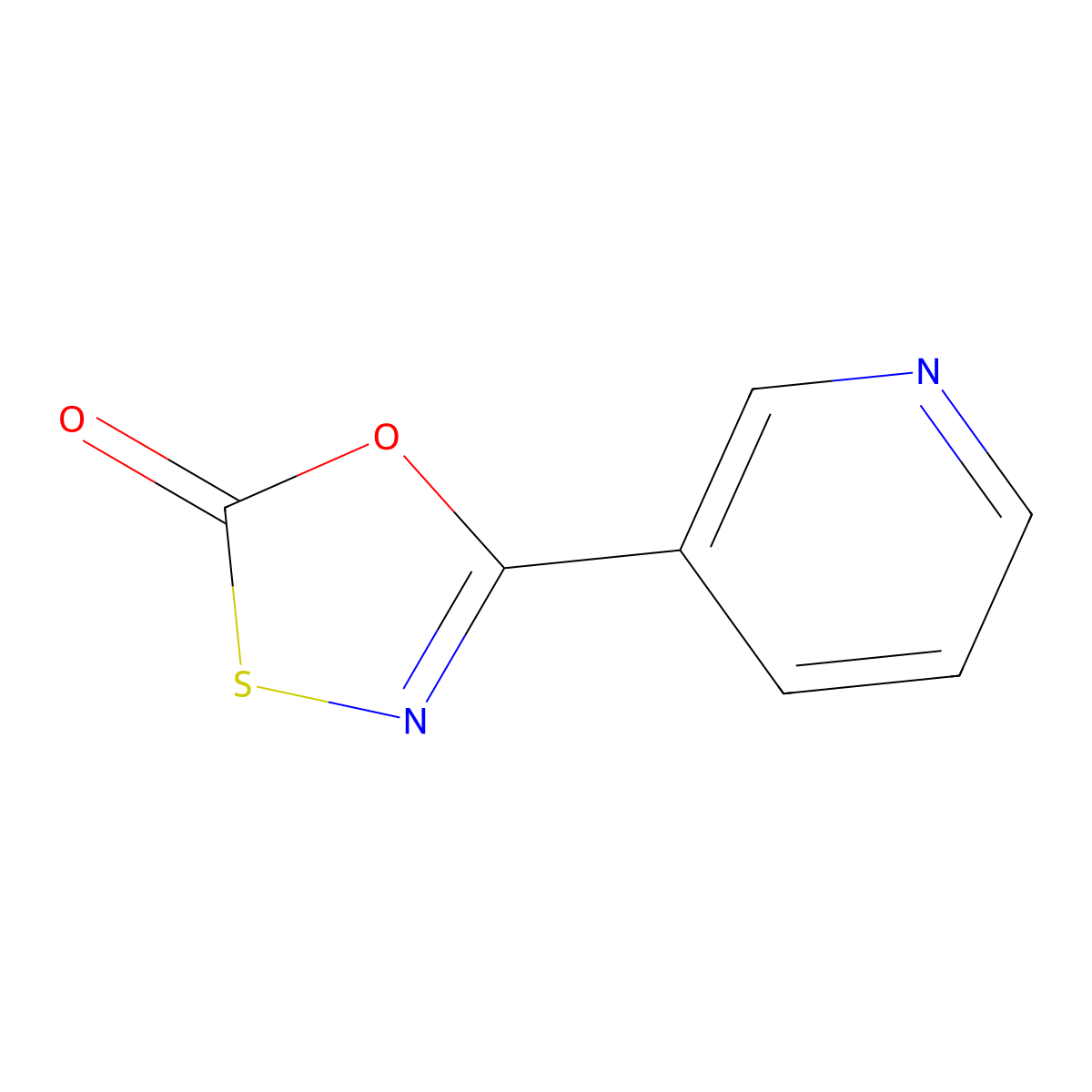 1,3,4-Oxathiazol-2-one, 5-(3-pyridinyl)- molecular structure, CAS 257286-36-5