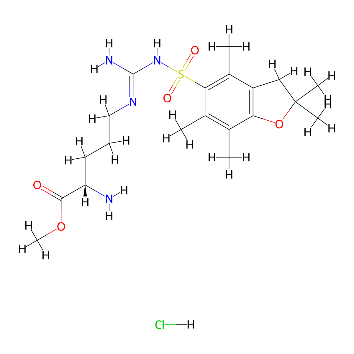 H-Arg(pbf)-ome hcl molecular structure, CAS 257288-19-0