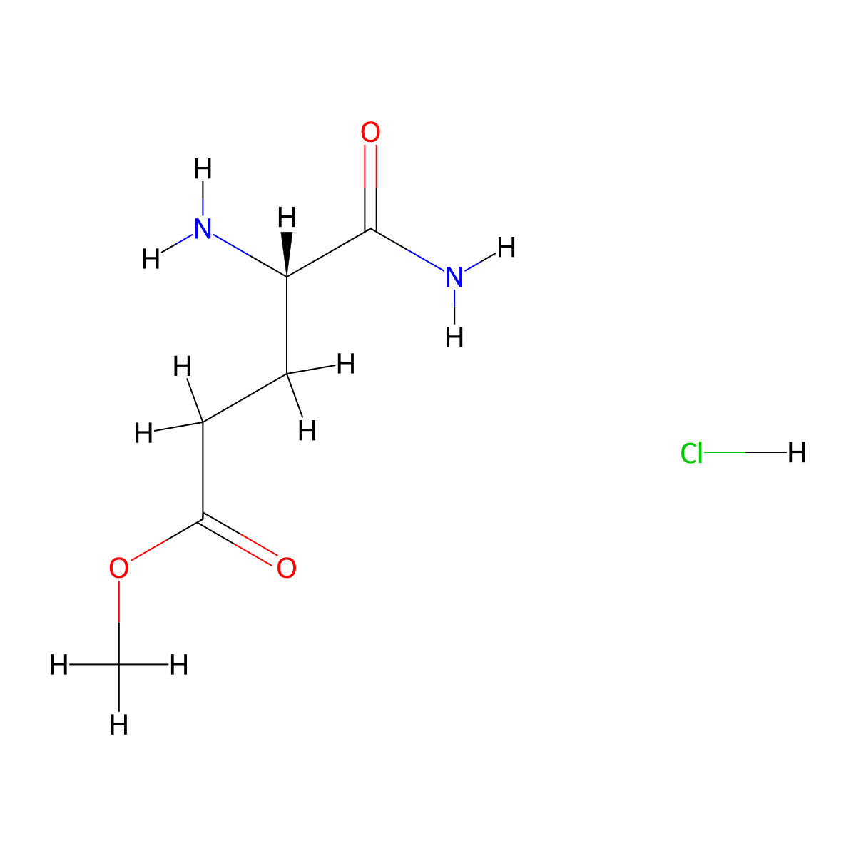 (S)-methyl 4,5-diamino-5-oxopentanoate hydrochloride molecular structure, CAS 257288-44-1