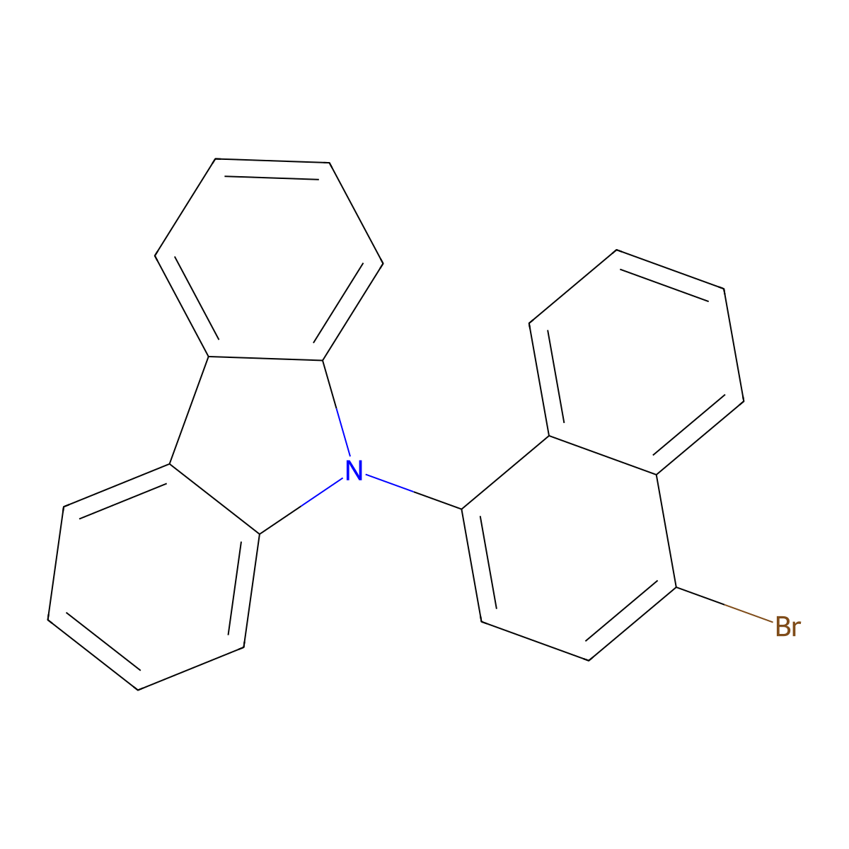 9-(4-Bromonaphthalen-1-yl)-9H-carbazole molecular structure, CAS 257288-83-8