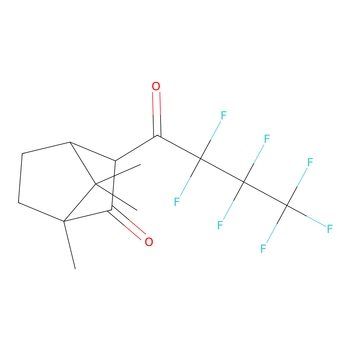 3-Heptafluorobutyryl-(-)-camphor molecular structure, CAS 257289-31-9