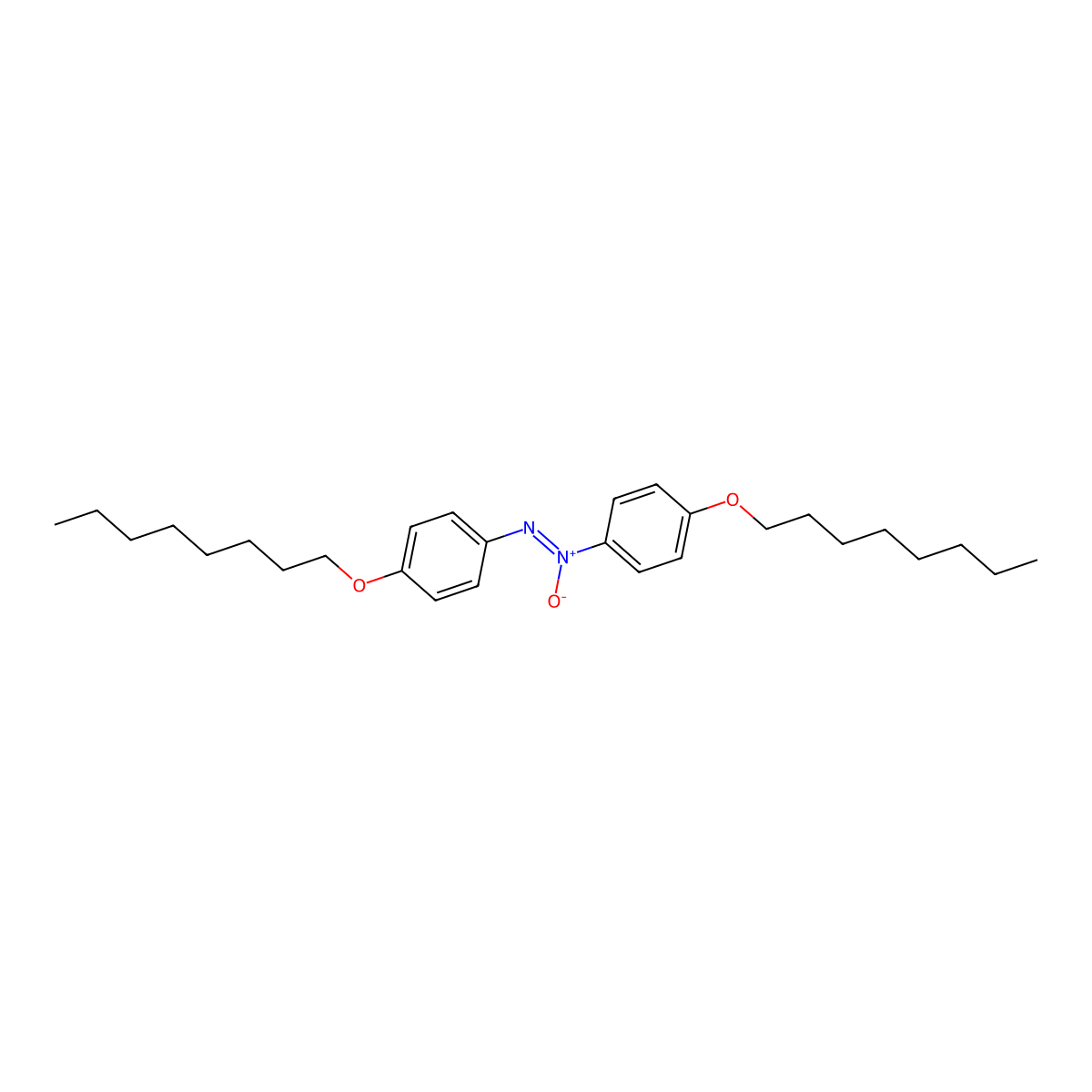 4,4'-Di-n-octyloxyazoxybenzene molecular structure, CAS 25729-12-8