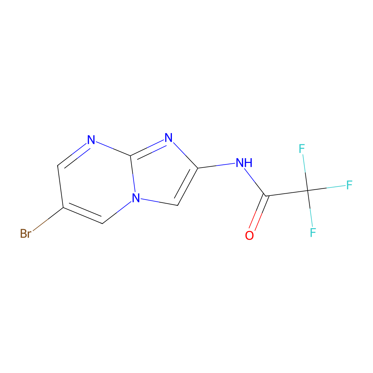 n-(6-Bromoimidazo[1,2-a]pyrimidin-2-yl)-2,2,2-trifluoroacetamide molecular structure, CAS 257290-88-3