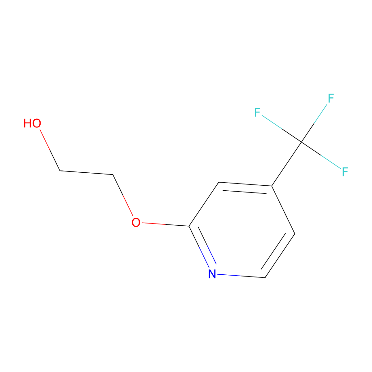 2-(4-Trifluoromethyl-pyridin-2-yloxy)-ethanol molecular structure, CAS 257295-59-3