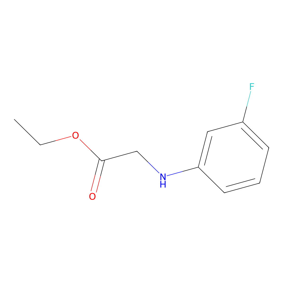Ethyl 2-[(3-fluorophenyl)amino]acetate molecular structure, CAS 2573-30-0