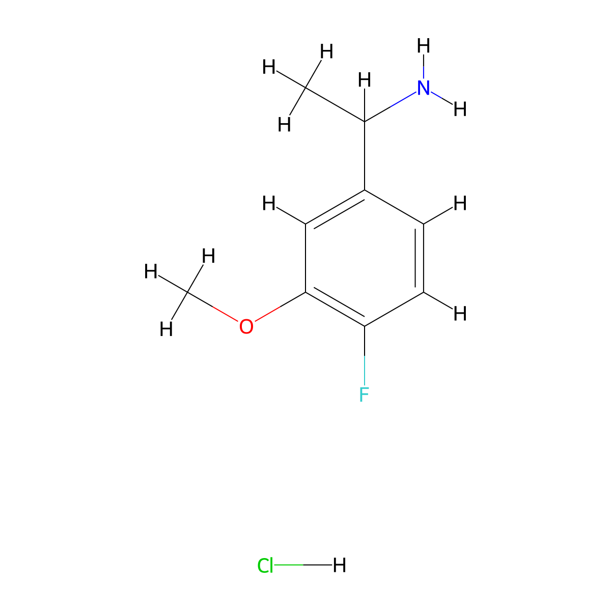 1-(4-Fluoro-3-methoxyphenyl)ethan-1-amine hydrochloride molecular structure, CAS 2573072-75-8