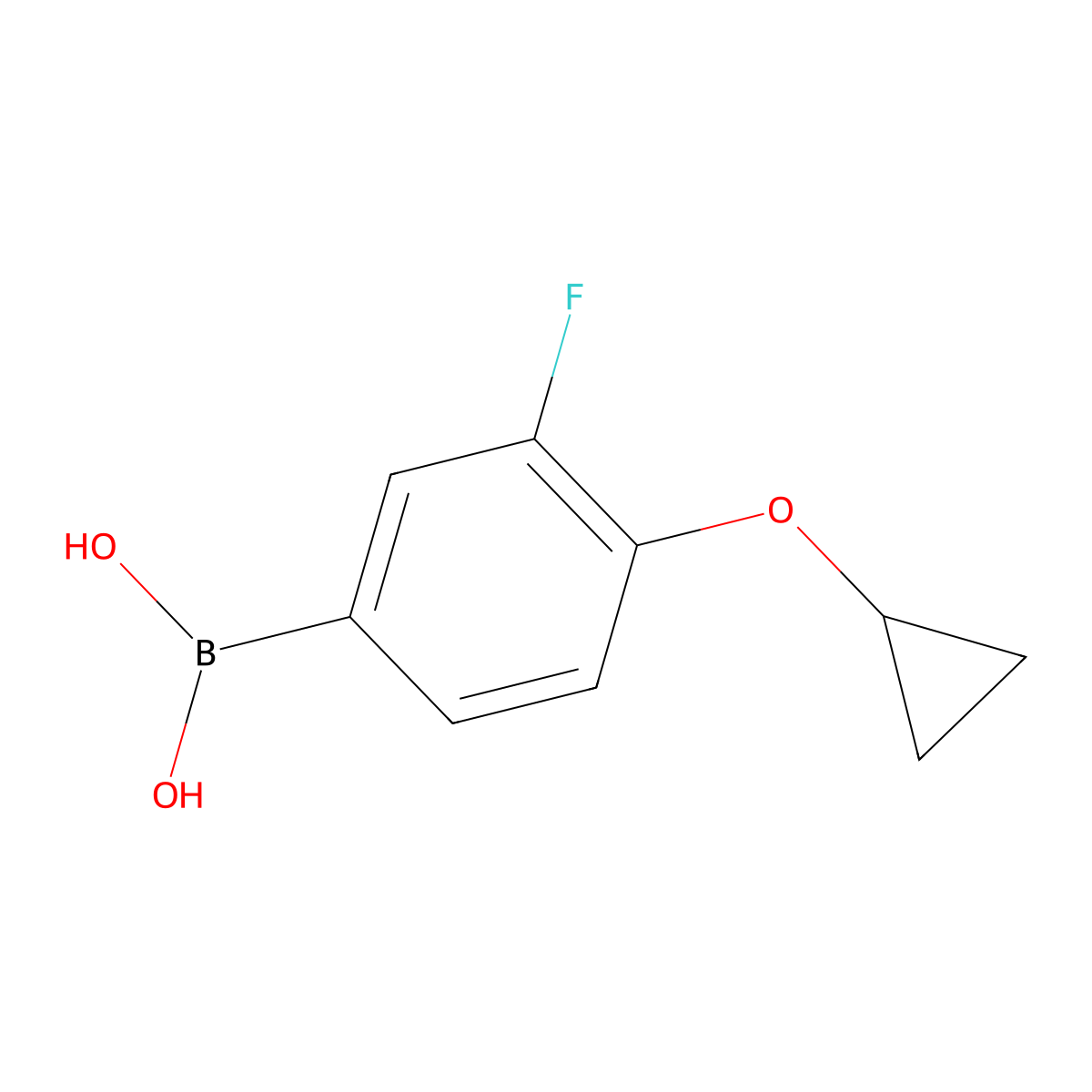 (4-Cyclopropoxy-3-fluorophenyl)boronic acid molecular structure, CAS 2573124-25-9
