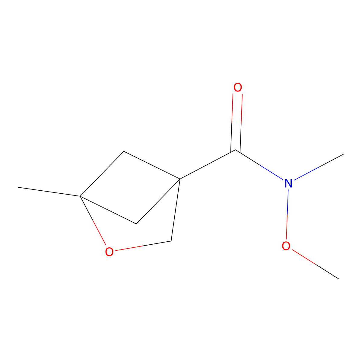 N-Methoxy-N,1-dimethyl-2-oxabicyclo[2.1.1]hexane-4-carboxamide molecular structure, CAS 2573212-80-1