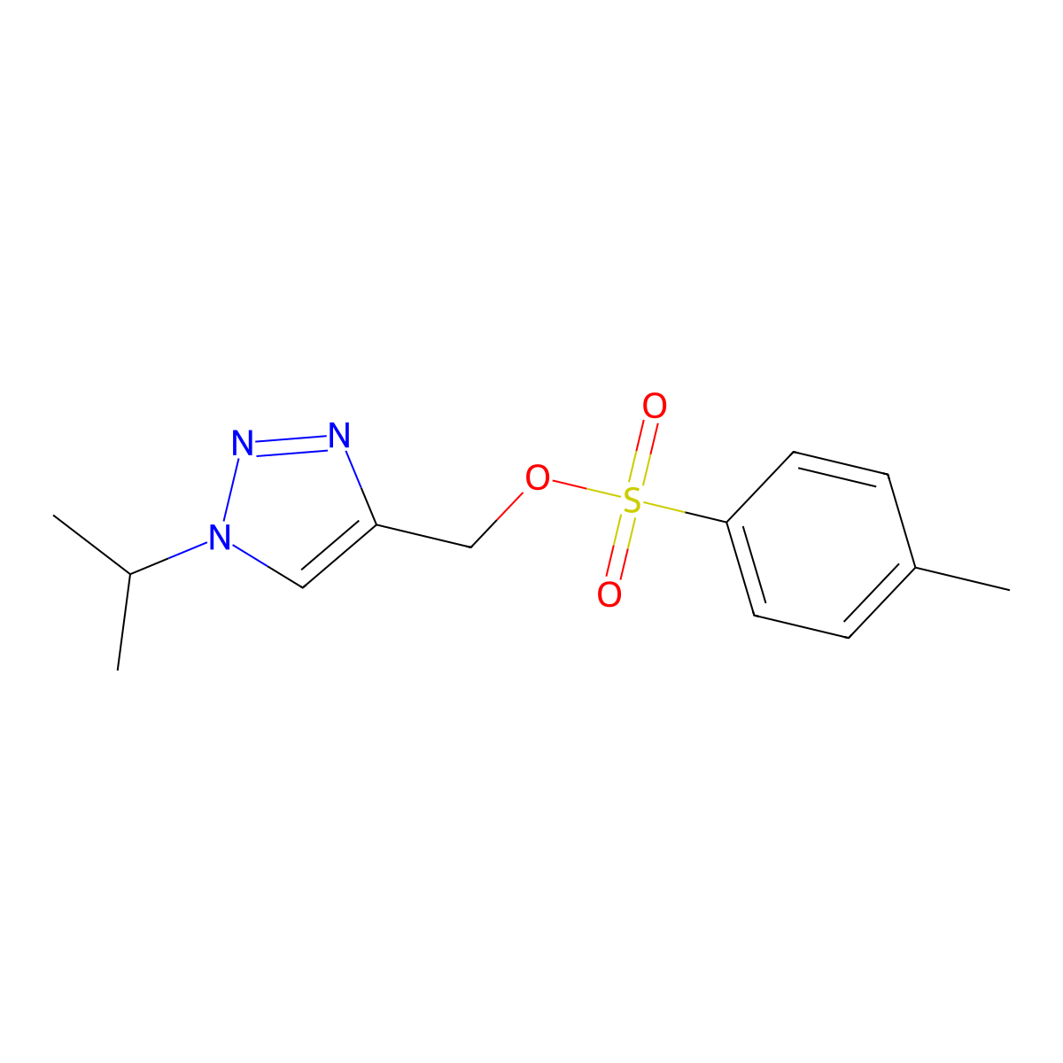 [1-(propan-2-yl)-1H-1,2,3-triazol-4-yl]methyl 4-methylbenzene-1-sulfonate molecular structure, CAS 2573220-27-4