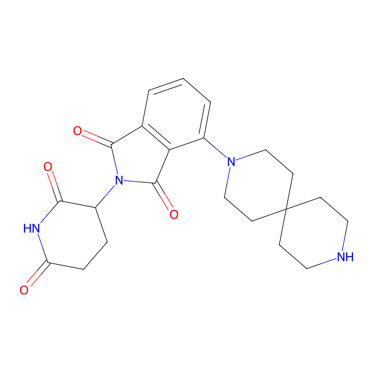 4-{3,9-diazaspiro[5.5]undecan-3-yl}-2-(2,6-dioxopiperidin-3-yl)-2,3-dihydro-1H-isoindole-1,3-dione molecular structure, CAS 2573306-55-3
