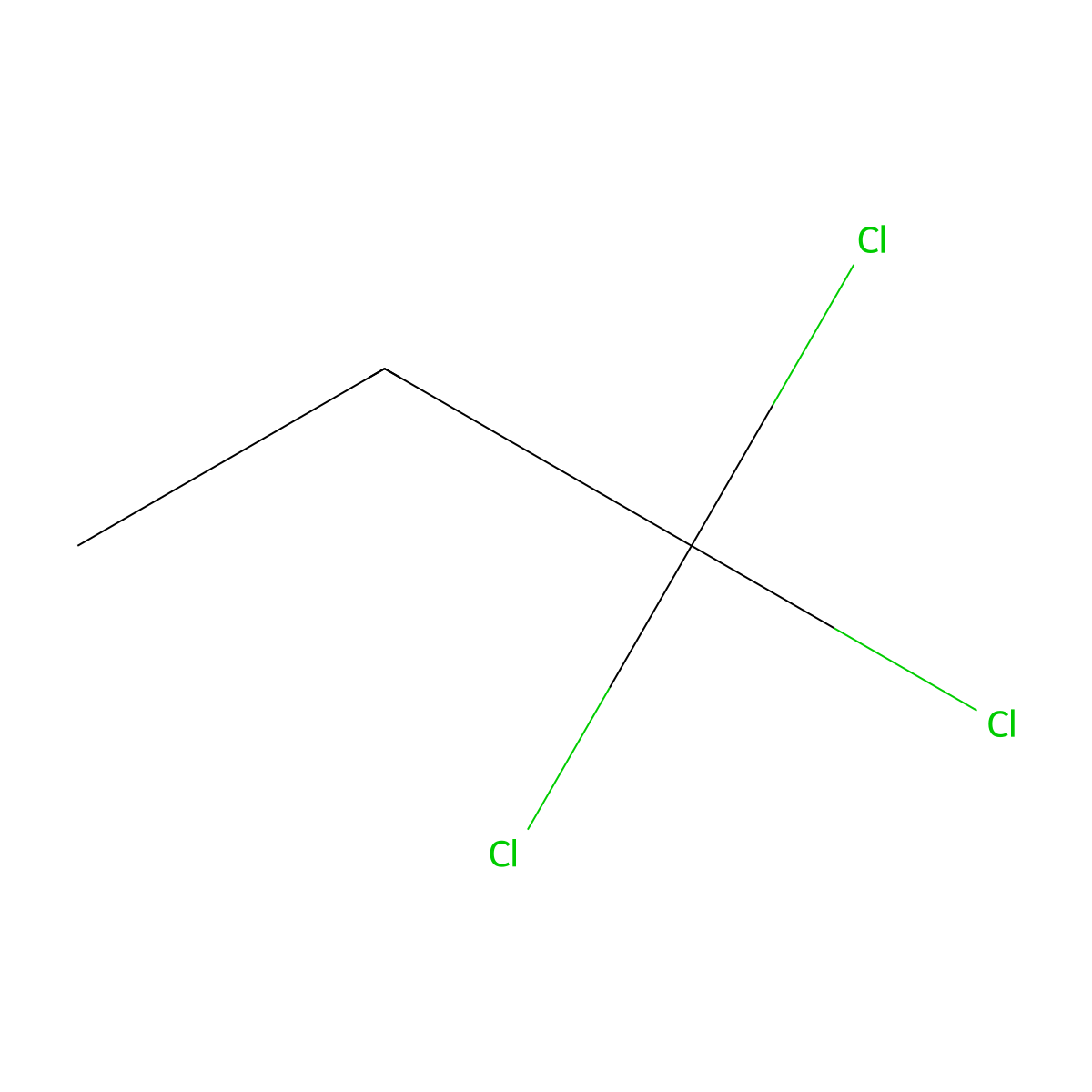 1,1,1-Trichloropropane molecular structure, CAS 25735-29-9