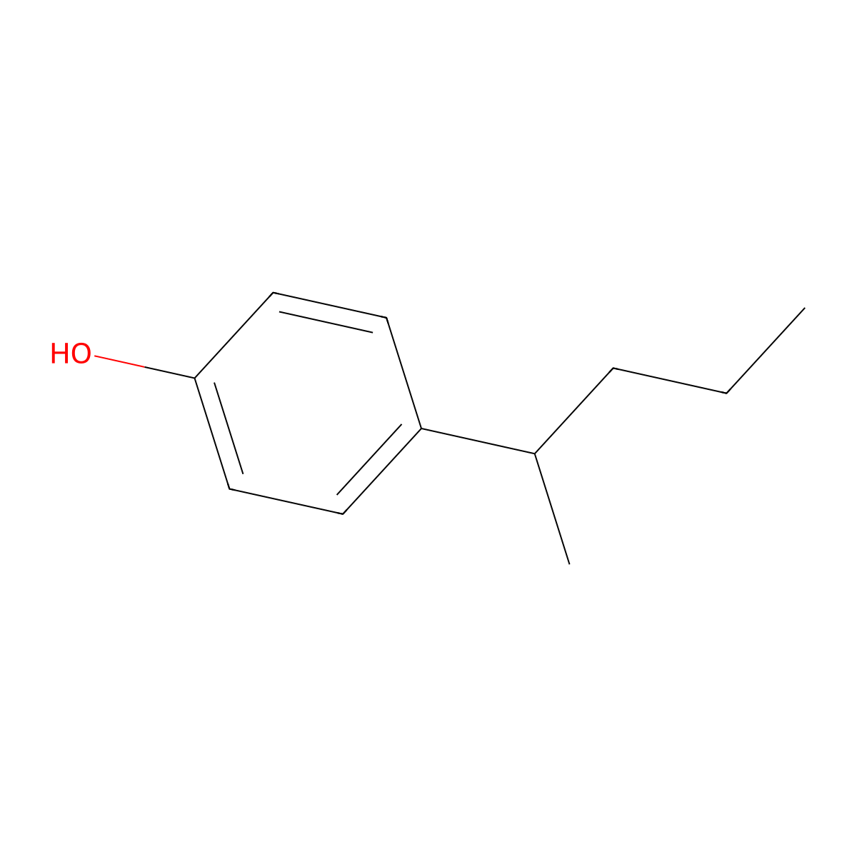 p-sec-Amylphenol molecular structure, CAS 25735-67-5