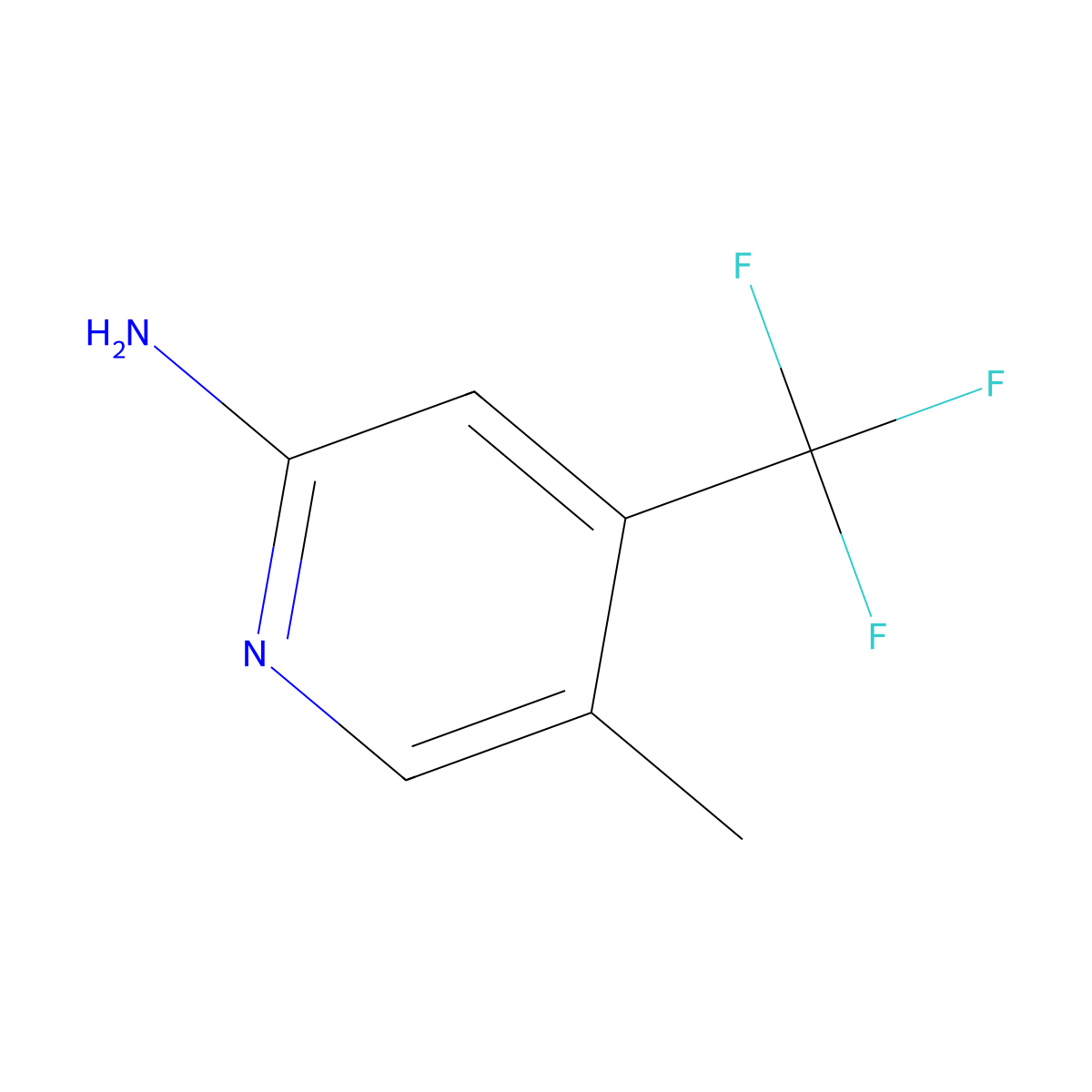 5-Methyl-4-(trifluoromethyl)pyridin-2-amine molecular structure, CAS 2573657-40-4