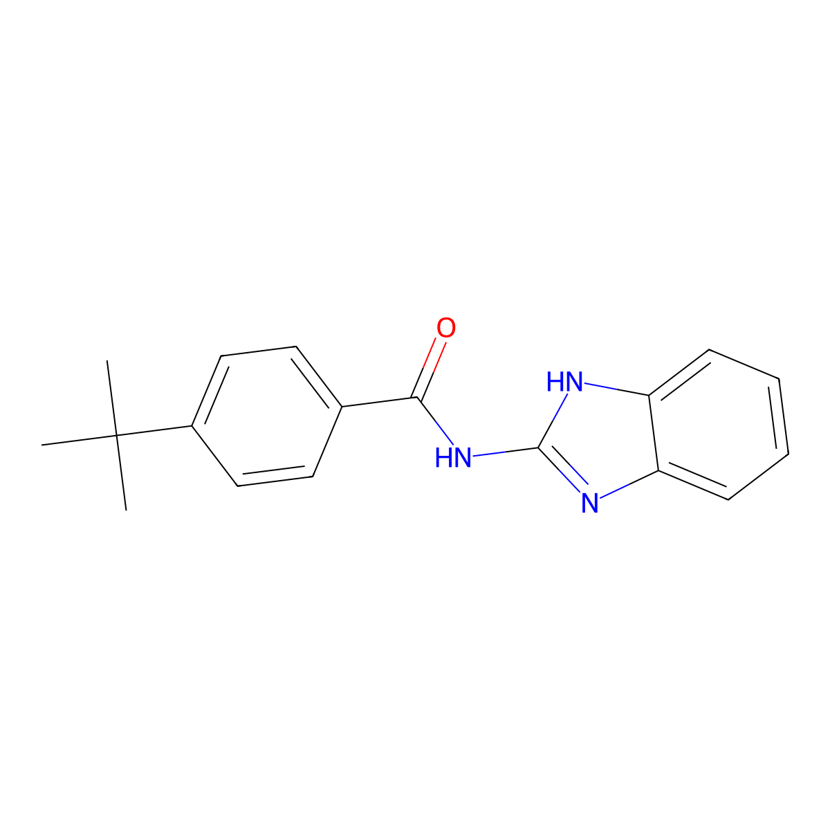 N-(1H-benzimidazol-2-yl)-4-tert-butylbenzamide molecular structure, CAS 25737-69-3