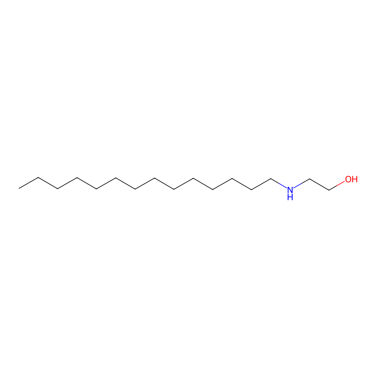 2-(Tetradecylamino)ethanol molecular structure, CAS 25737-87-5